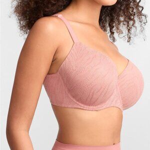 NWT Bare The Favorite T-Shirt Bra in smooth lace ash rose 40DDD